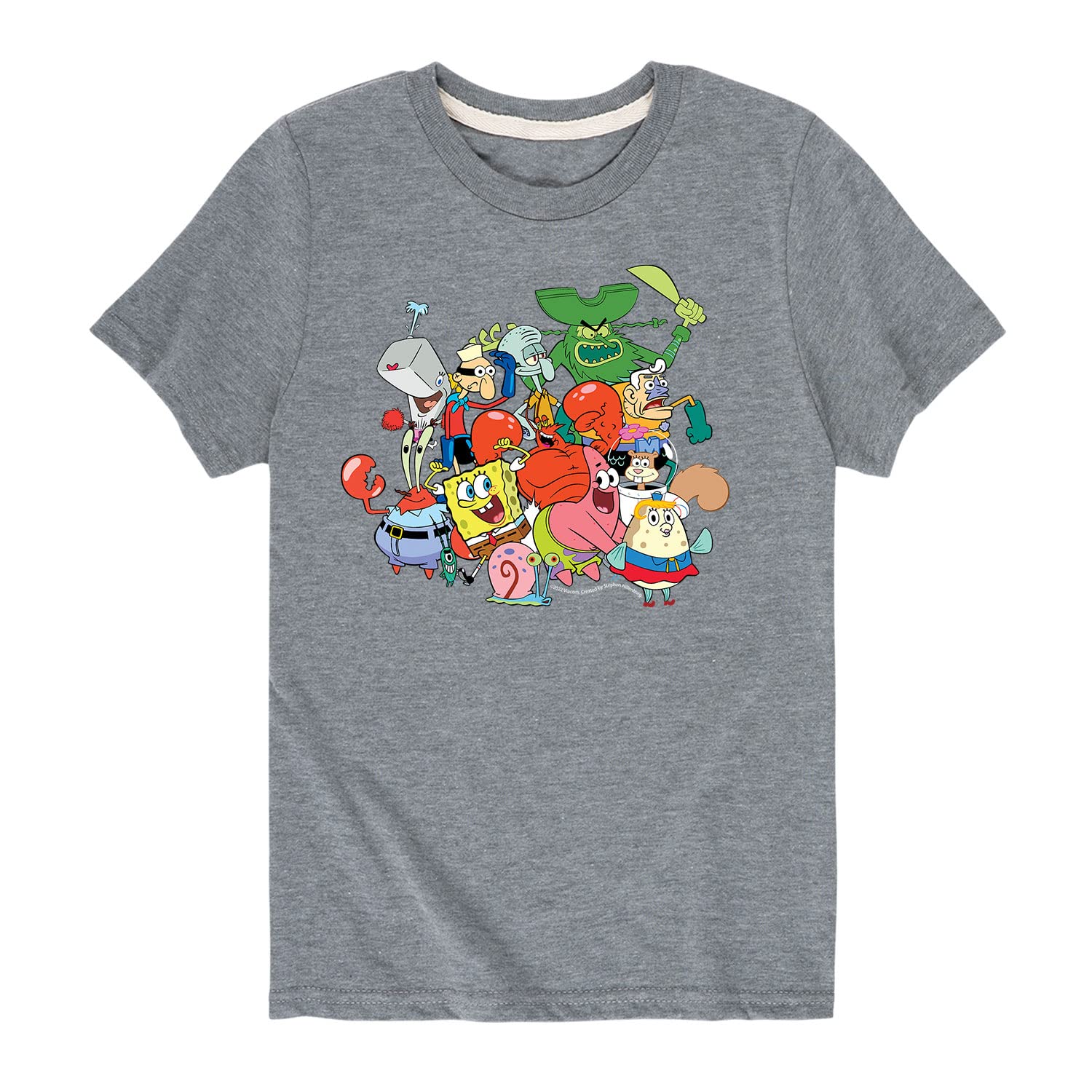 Spongebob Squarepants & Friends Graphic T-Shirt for Toddlers & Kids - Soft Cotton Short Sleeve Tee - Perfect for Playdates, Birthday Parties & Casual Wear