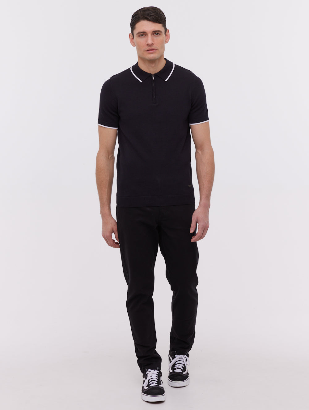 Settio Men's Knit Polo Shirt - Comfortable Casual Short Sleeve Button Down Shirt for Work, Golf & Everyday Wear
