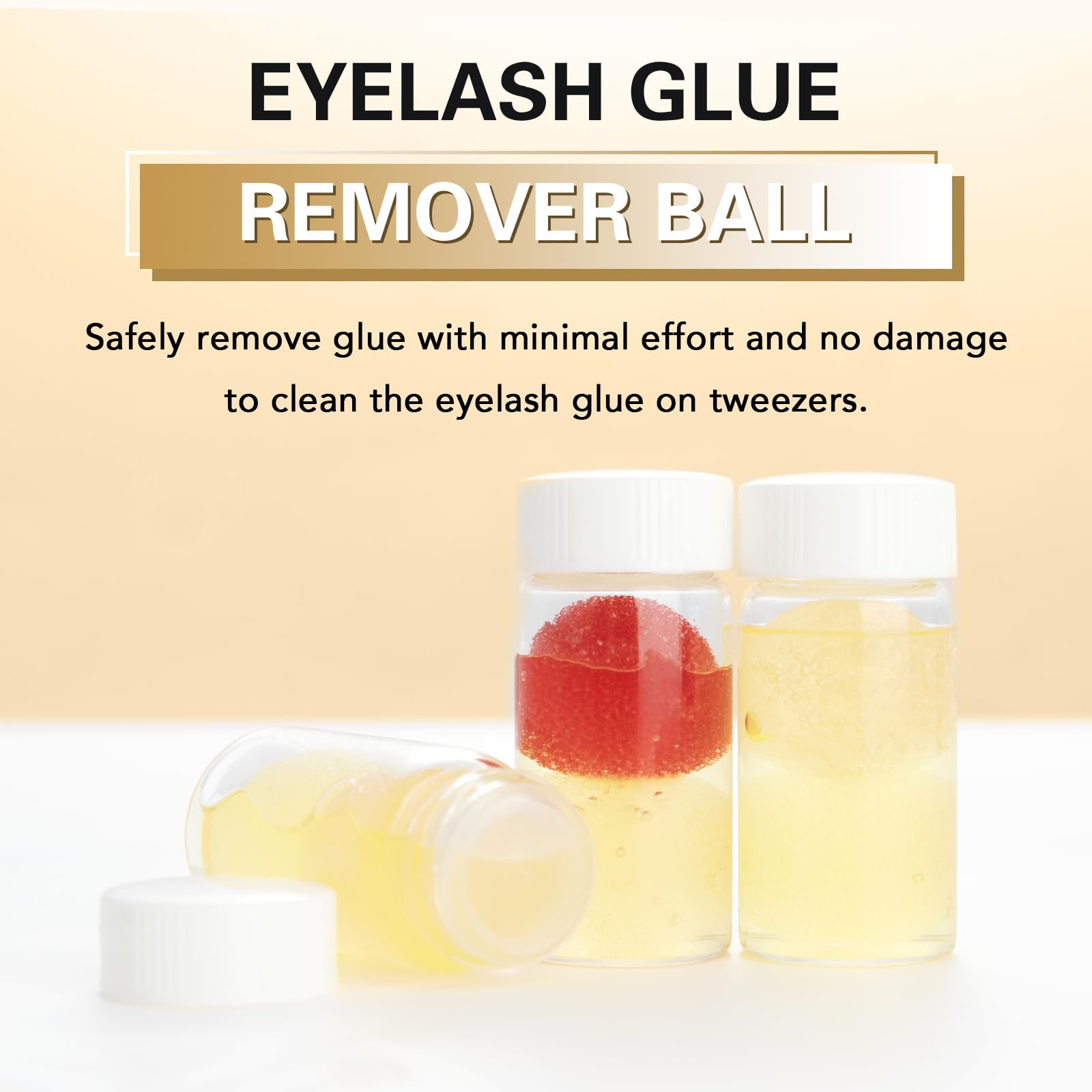 GOLLEE Eyelash Extension Tweezer Cleaner - Professional Lash Tweezer Cleanser with Sponge Ball for Glue Removal - Red, Modern Style - Perfect for Salon & Home Lash Application