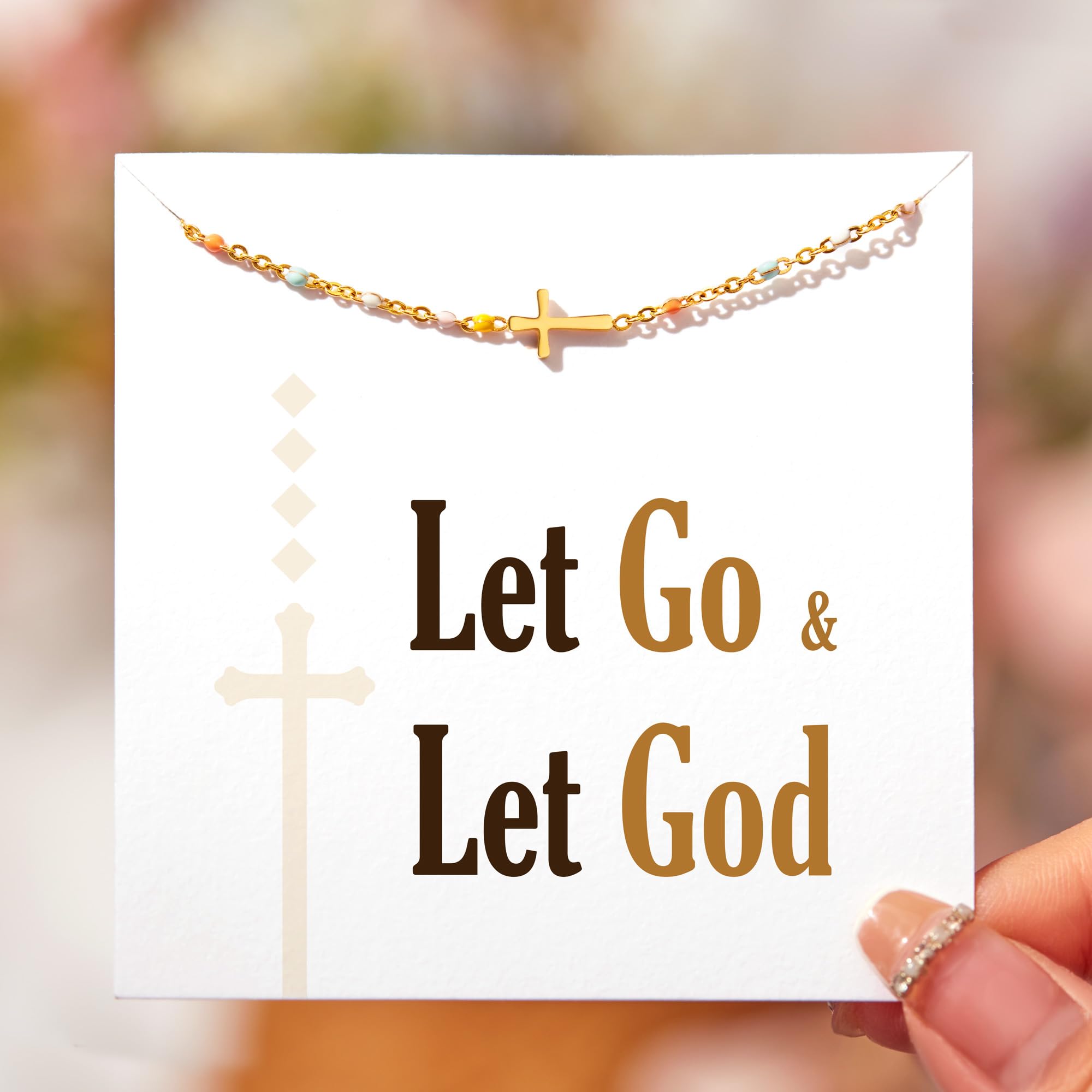 STORYJEWELLERY Christian Cross Bracelet for Women - Religious Jewelry Gifts for Baptism, Confirmation & Easter - Inspirational Present for Sister, Daughter & Friend - Perfect for Church, Prayer & Daily Wear