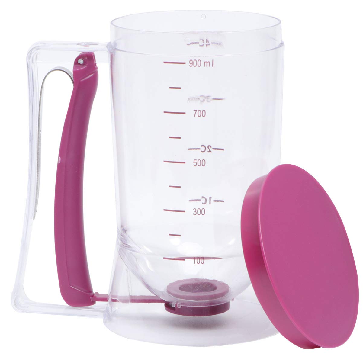 DOITOOL Pancake Cupcake Batter Dispenser - Plastic Measuring Cups for Baking with Measurement Marks - Perfect for Waffles, Muffins, Cupcakes & More - Essential Baking Tool for Home Bakers & Professional Chefs