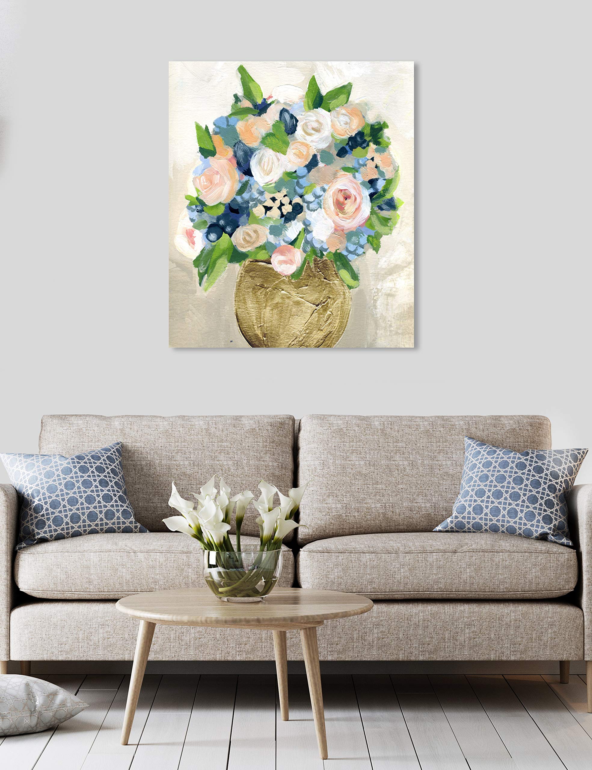 Oliver Gal Artist Co. Floral Wall Art Canvas Print - June Peonies Home Decor Painting - 30x36 Inch Orange & Green Botanical Artwork - Perfect for Living Room, Bedroom & Office Wall Decor