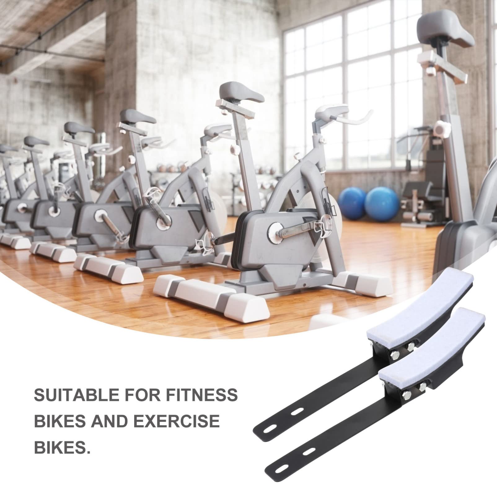 Homoyoyo 2Pcs Professional Exercise Bike Brake Pads - High-Quality Felt Brake Pads for Indoor Cycling Bike Replacement - Perfect for Home Gym & Spin Class Equipment Maintenance