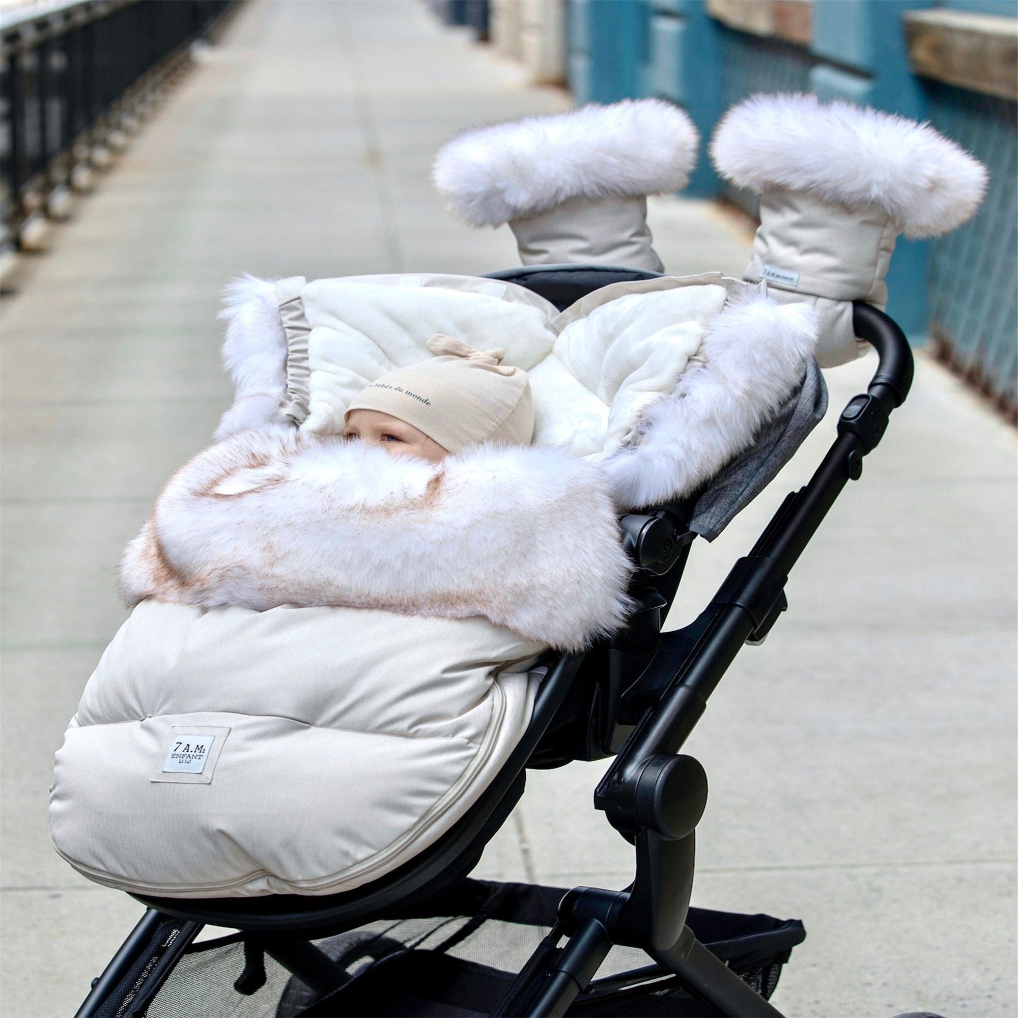 7AM Enfant PlushPOD Tundra - Premium Baby Car Seat Cover & Stroller Blanket for Winter Warmth - Soft Plush Travel Accessory for Infants & Toddlers (Perfect for Cold Weather, Car Rides & Stroller Walks)