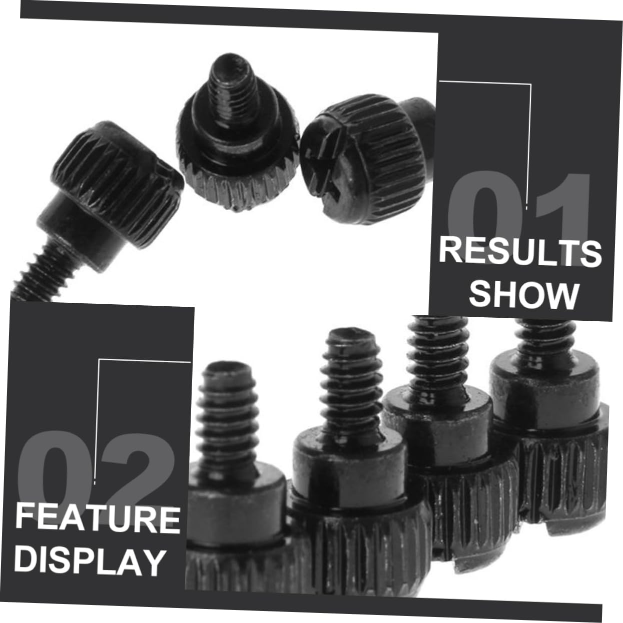 100pcs Computer Case Thumbscrews - Replacement Chassis Screws for PC Builds & Repairs | Durable Fixing Screws for Computer Parts & Accessories | Perfect for DIY PC Assembly, Upgrades, and Maintenance