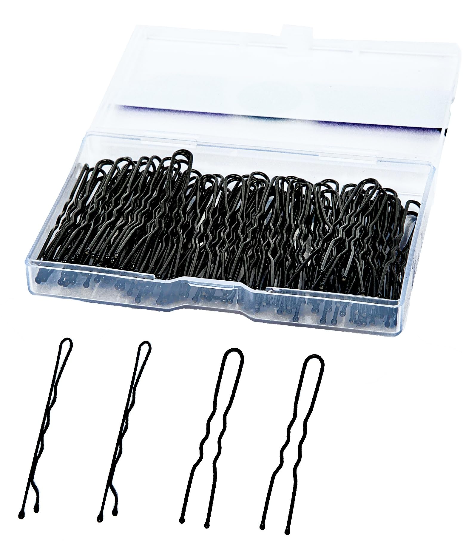 200-Pack Premium Black Bobby Pins for Hair Styling - Rust-Free Hair Clips with Storage Box for All Hair Types (130g) | Perfect for Updos, Braids, Bun Hairstyles & Everyday Hair Accessories