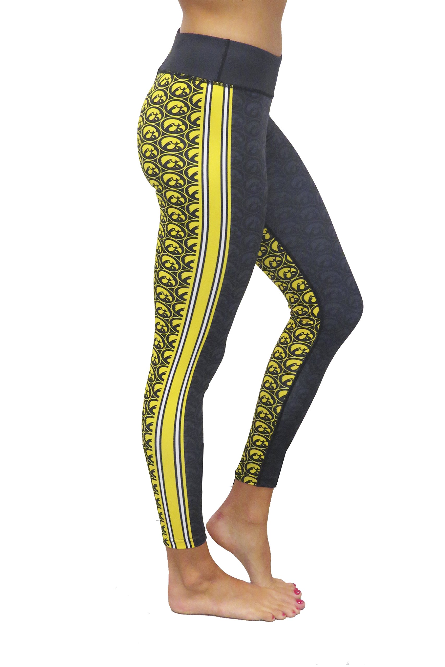 The Game Day Hawkeye Legging/Black - High-Performance Compression Leggings for Sports, Workouts, and Game Day Support