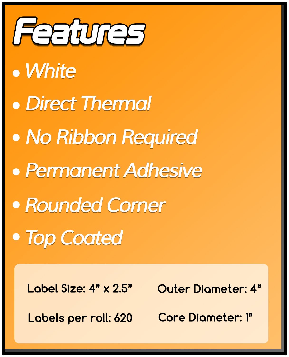 10 Rolls, 6200 Labels – 4