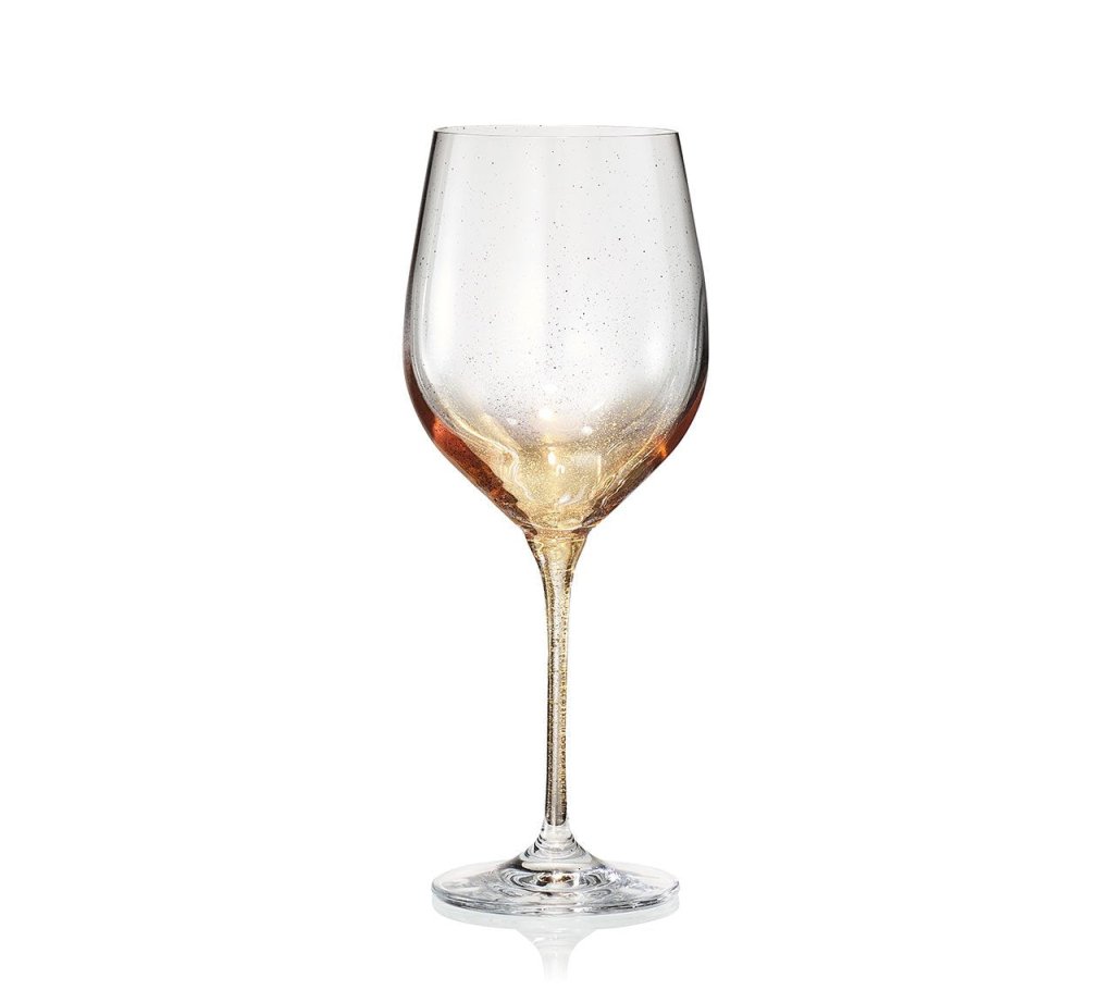 Premium Orion Wine Glass Set of 4 - 24K Gold Plated Stemware for Red & White Wine - Perfect for Dinner Parties, Weddings & Home Entertaining