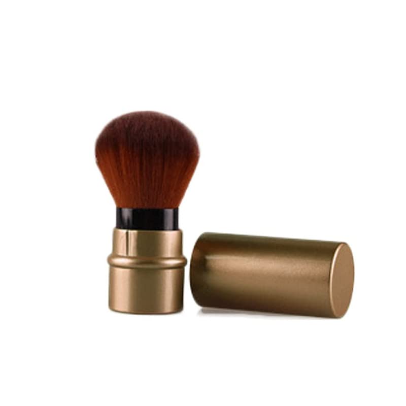 RECTYO GALLERY Professional Retractable Foundation Brush - Soft Travel Makeup Brush for Mineral Powder, Contouring & Cream Blush | Perfect for On-the-Go Touchups & Compact Makeup Kits