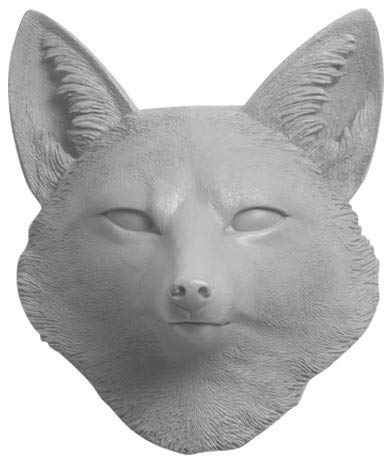 Fox Contemporary Home Decor 'The Sylvester in Gray' Faux Animal Head Wall Mount - Modern Farmhouse Decor for Living Room, Rustic Nursery Art, Office & Bedroom Wall Accent