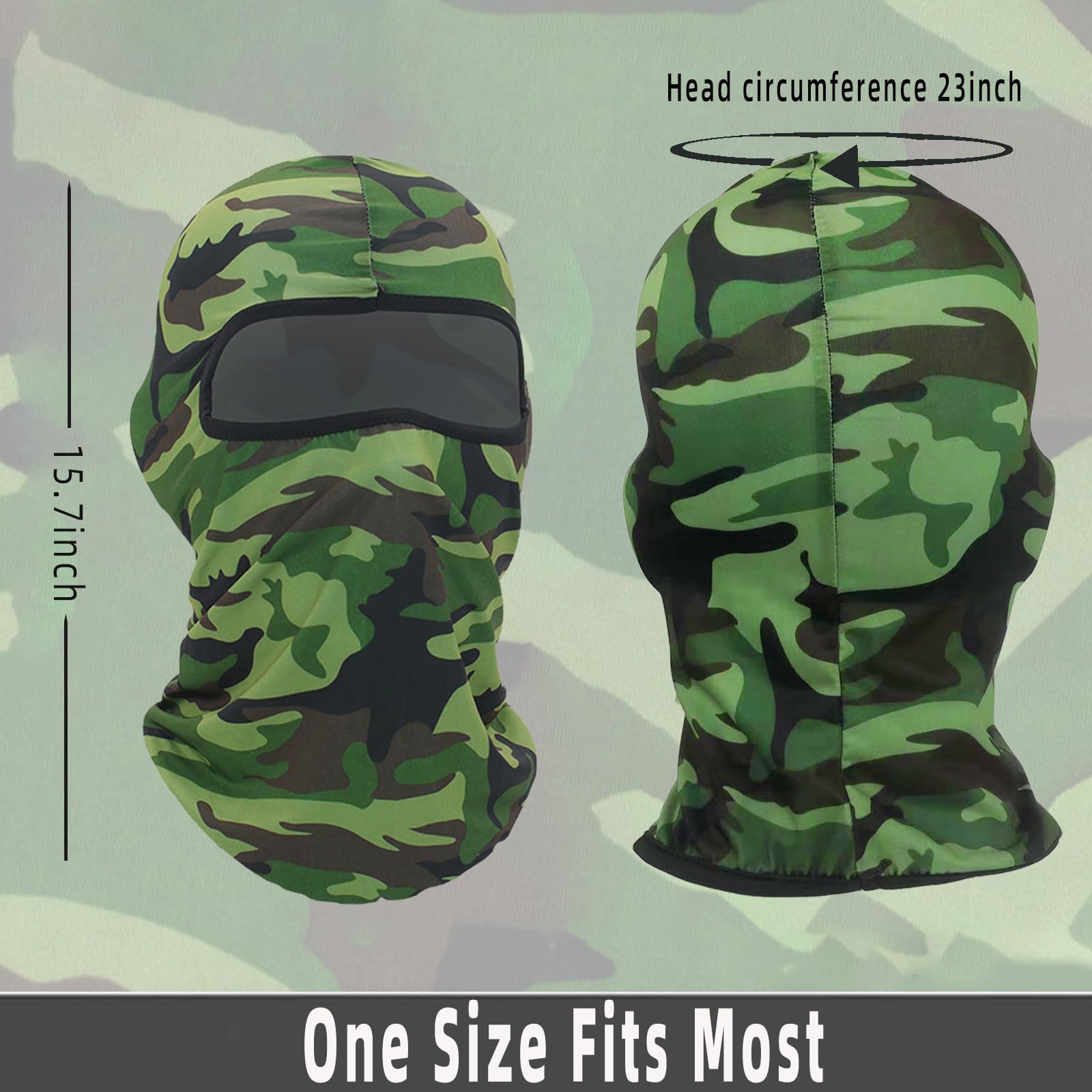 4 Pack Balaclava Ski Face Mask for Men & Women - Cooling Neck Gaiter, Full Head Cover for Winter Sports, Cycling & Outdoor Activities