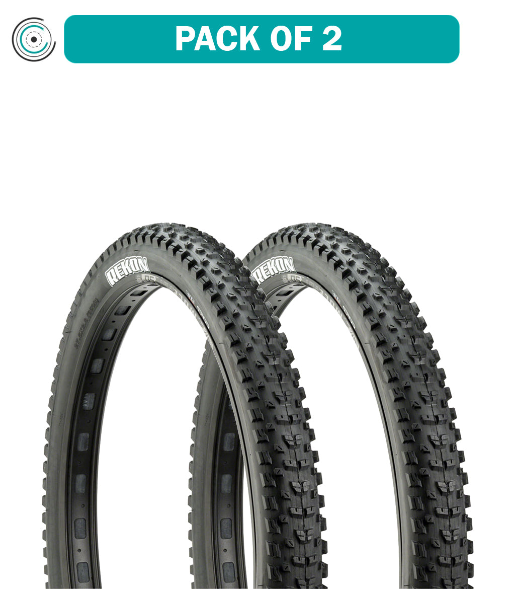 2 Pack Maxxis Rekon 27.5x2.8 Mountain Bike Tires - 120 TPI, Triple Compound, EXO Casing, Tubeless Ready (TB96906100) for Trail Riding & All-Mountain Cycling