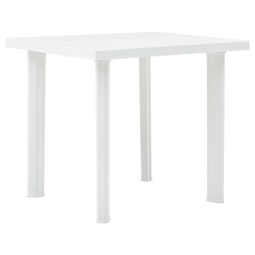 White Plastic Outdoor Patio Table 32