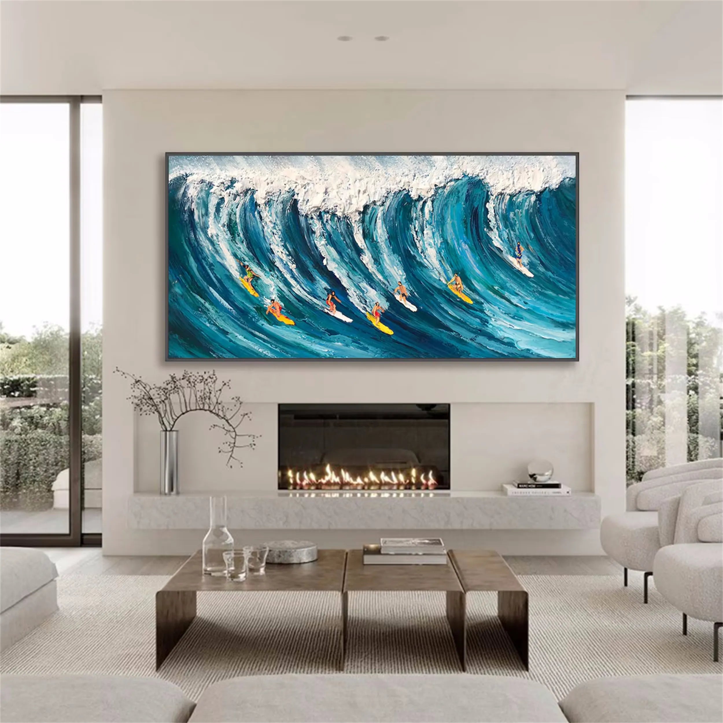 Ocean and Sky Painting #OS122 - Stunning Seascape Wall Art for Home & Office Decor - Perfect for Living Room, Bedroom, or Office Spaces