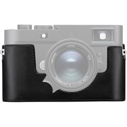 Leica M11 D Half Case (Black) - Genuine Leather Camera Cover for Protection & Style - Perfect for Travel, Street & Professional Photography