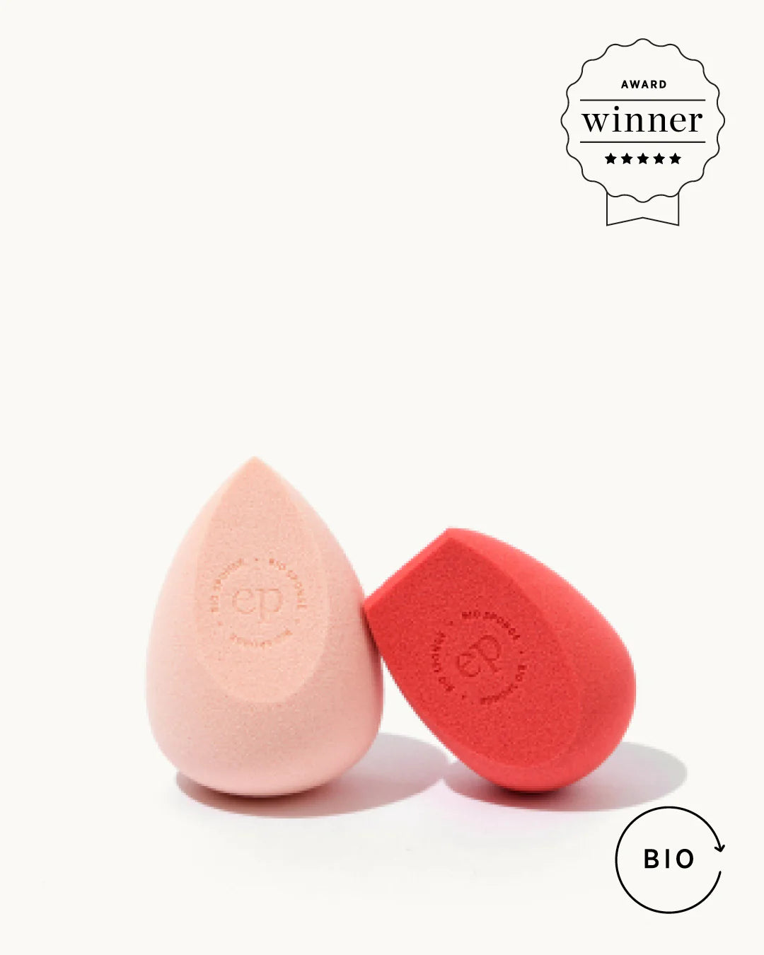 Bio All Beauty Sponge Duo Set - 2 Pack Premium Makeup Blender for Flawless Foundation & Concealer Application - Perfect for Daily Makeup, Travel & Professional Use