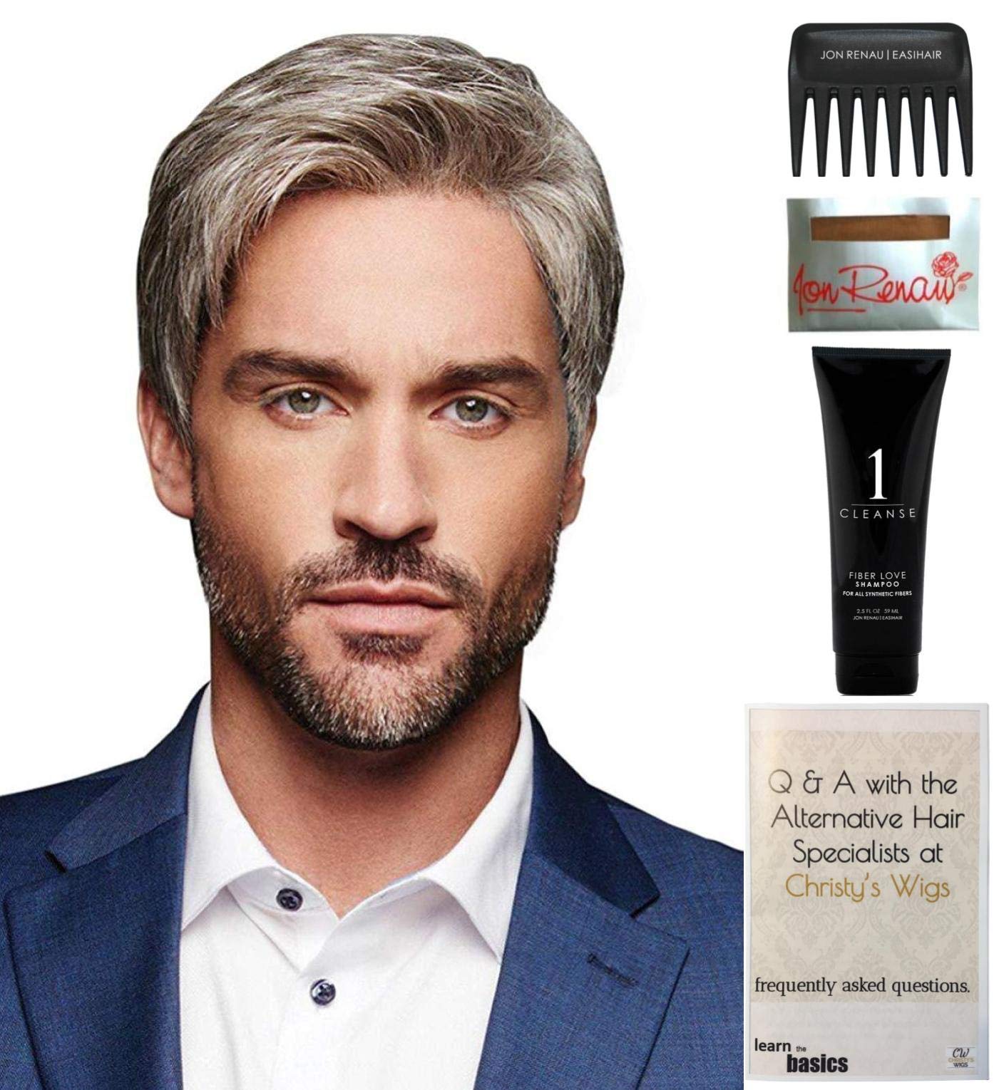 Reserved Wig by HIM - 5 Piece Bundle with Christy's Wigs Q&A Booklet, 2oz Travel Size Wig Shampoo, Wig Cap & Wide Tooth Comb (Color: M5S) - Perfect for Travel, Cosplay & Everyday Styling