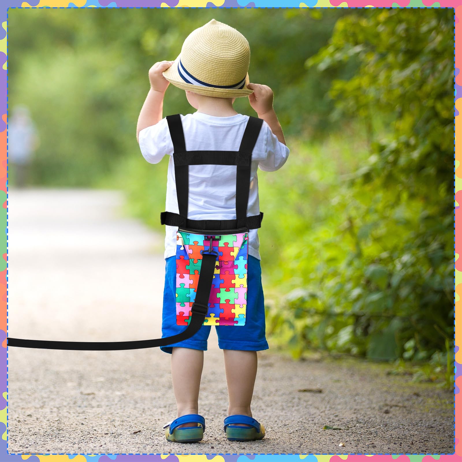 Kanayu 2-Pack Special Needs Safety Harness Leash for Kids (8-12 Years) - Adjustable Walking Harness with Handle Pouch for Autism & ADHD - Ideal for Outdoor Walks, Shopping & Travel
