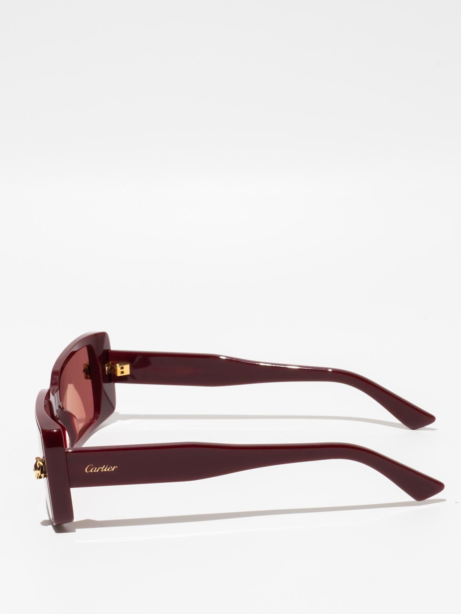 Cartier Panthère de Cartier CT0358S 004 Luxury Sunglasses for Women - UV Protection, Fashionable Cat-Eye Design - Perfect for Beach, Travel & Everyday Elegance