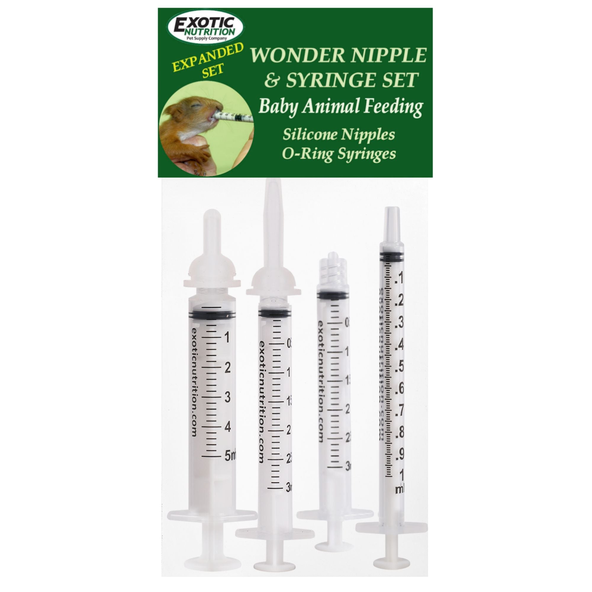 Wonder Nipple & Syringe Set - Baby Bottle Feeding Kit with 3 Nipple Sizes for Newborns & Infants - Perfect for Breastmilk, Formula & Medication - Ideal for Home, Travel & Hospital Use