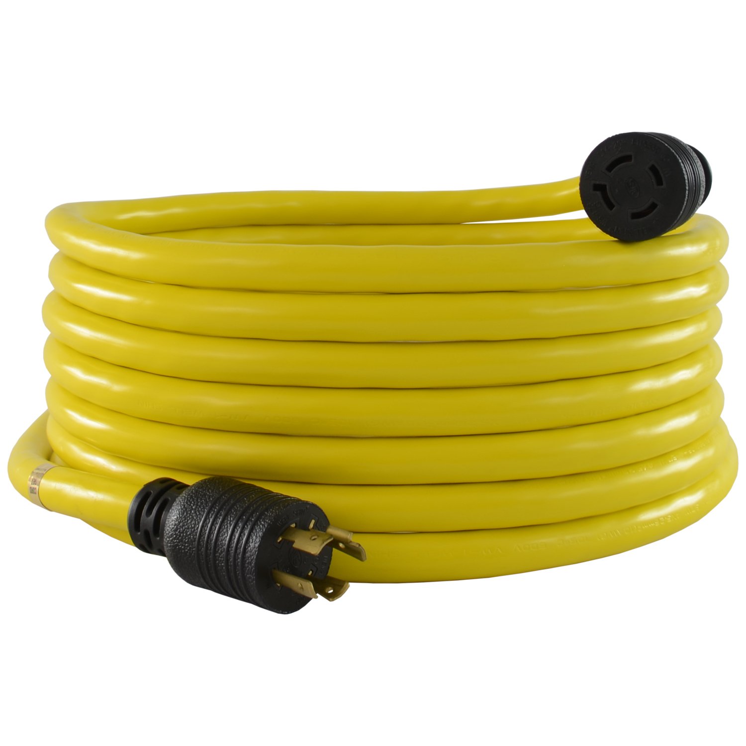 Conntek 20592 50-Foot Heavy Duty L14-20 Generator Power Cord - 125/250V, 20A, Yellow - Perfect for Backup Power, RV Camping & Job Sites