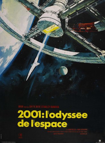 2001: A Space Odyssey Vintage French Movie Poster - Classic Sci-Fi Film Wall Art for Home Theater, Office & Gift for Space Enthusiasts