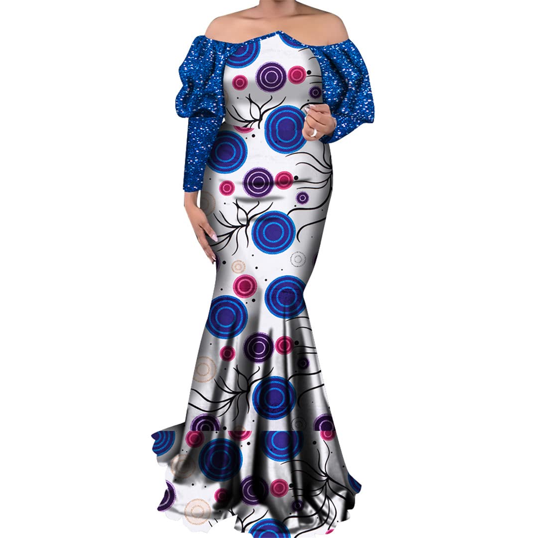**Elegant African Dashiki Dresses for Women - Plus Size Traditional Party Clothing 24FS1326 XXXL - Perfect for Weddings, Festivals & Cultural Events**