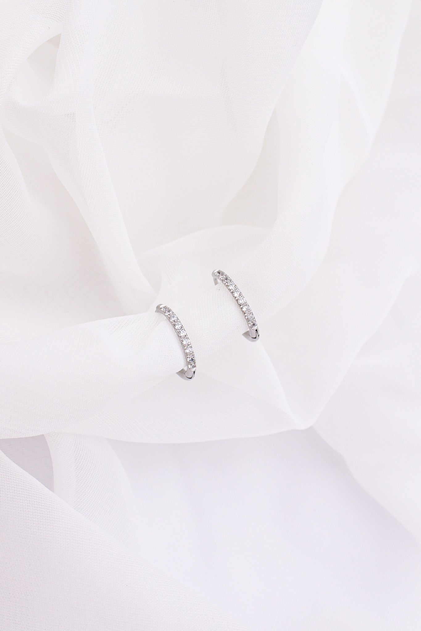 Mini Crystal Hoop Earrings - Sparkling Dainty Stud Earrings for Women | Perfect for Parties, Weddings & Everyday Wear