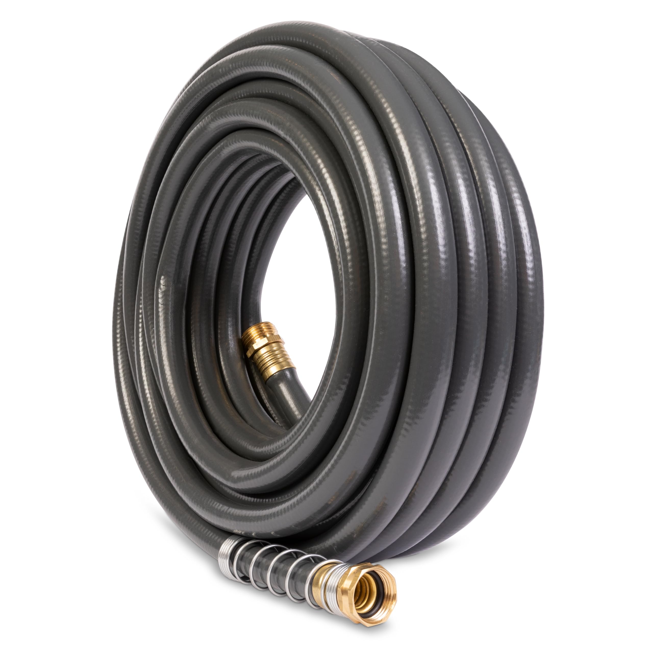 Gilmour Flexogen 5/8 in x 50 ft Heavy Duty Garden Hose - Flexible, Kink Resistant Outdoor Water Hose for Lawn Care, Car Washing & Gardening (Gray)