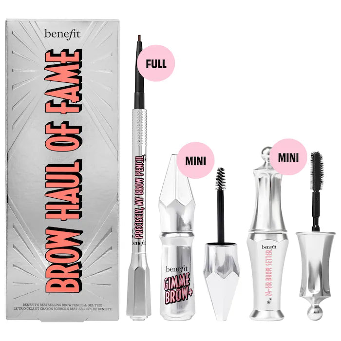 Benefit Cosmetics Brow Haul of Fame Eyebrow Kit - Professional Eyebrow Makeup Set with Pencil, Powder & Brush - Perfect for Shaping, Filling & Defining Brows at Home or Salon
