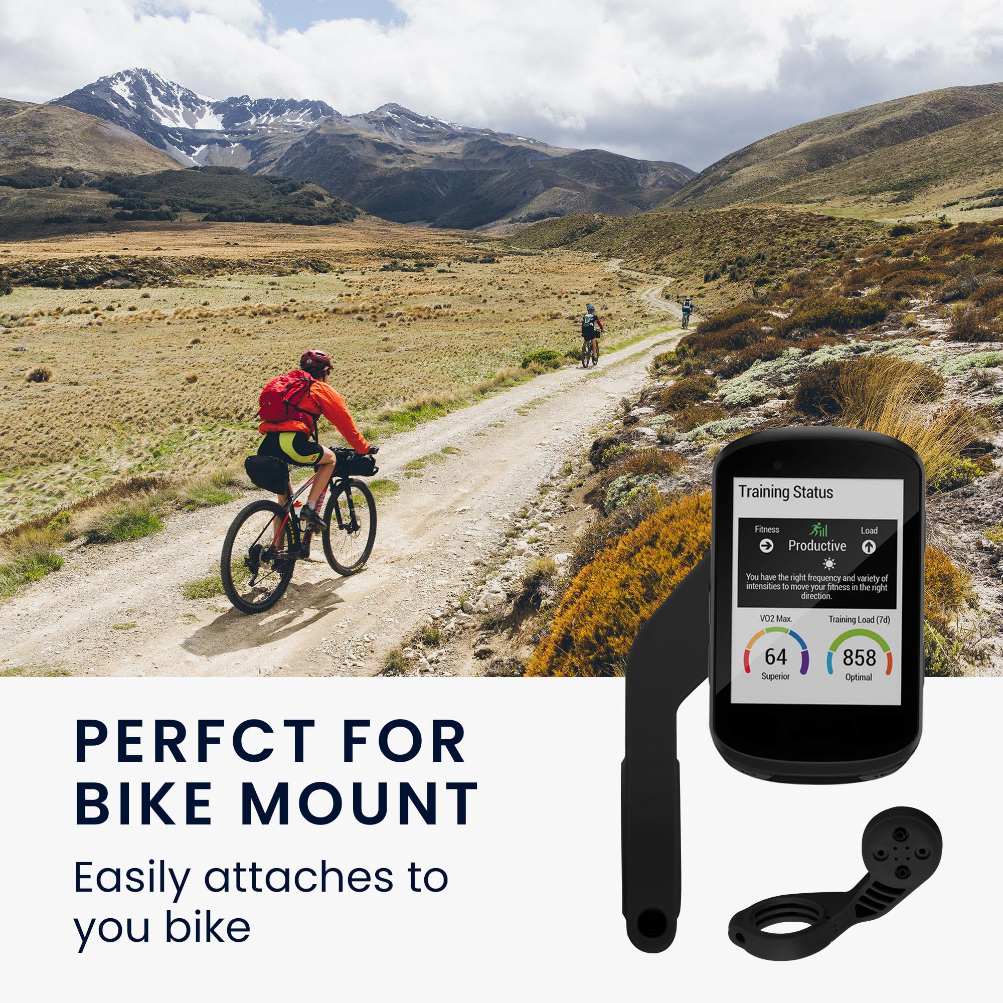 kwmobile Bike Handlebar GPS Mount Compatible with Garmin Edge - Outdoor Sports Accessory - Black - Perfect for Cycling, Hiking & Outdoor Adventures