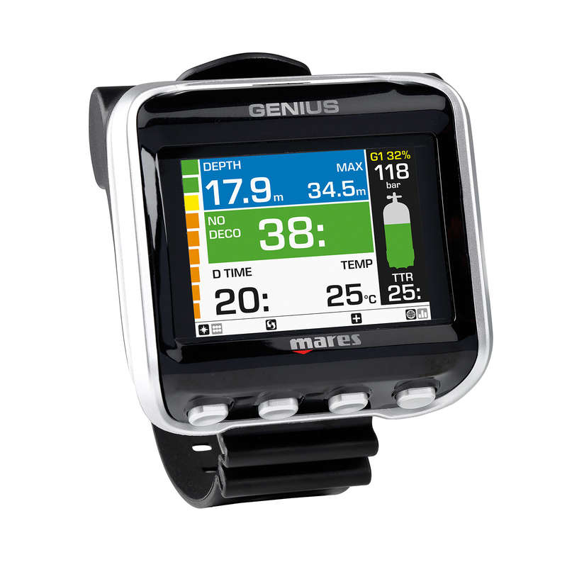 Mares Genius Dive Computer - Advanced Scuba Diving Watch for Underwater Exploration, Perfect for Professional Divers and Snorkeling Enthusiasts