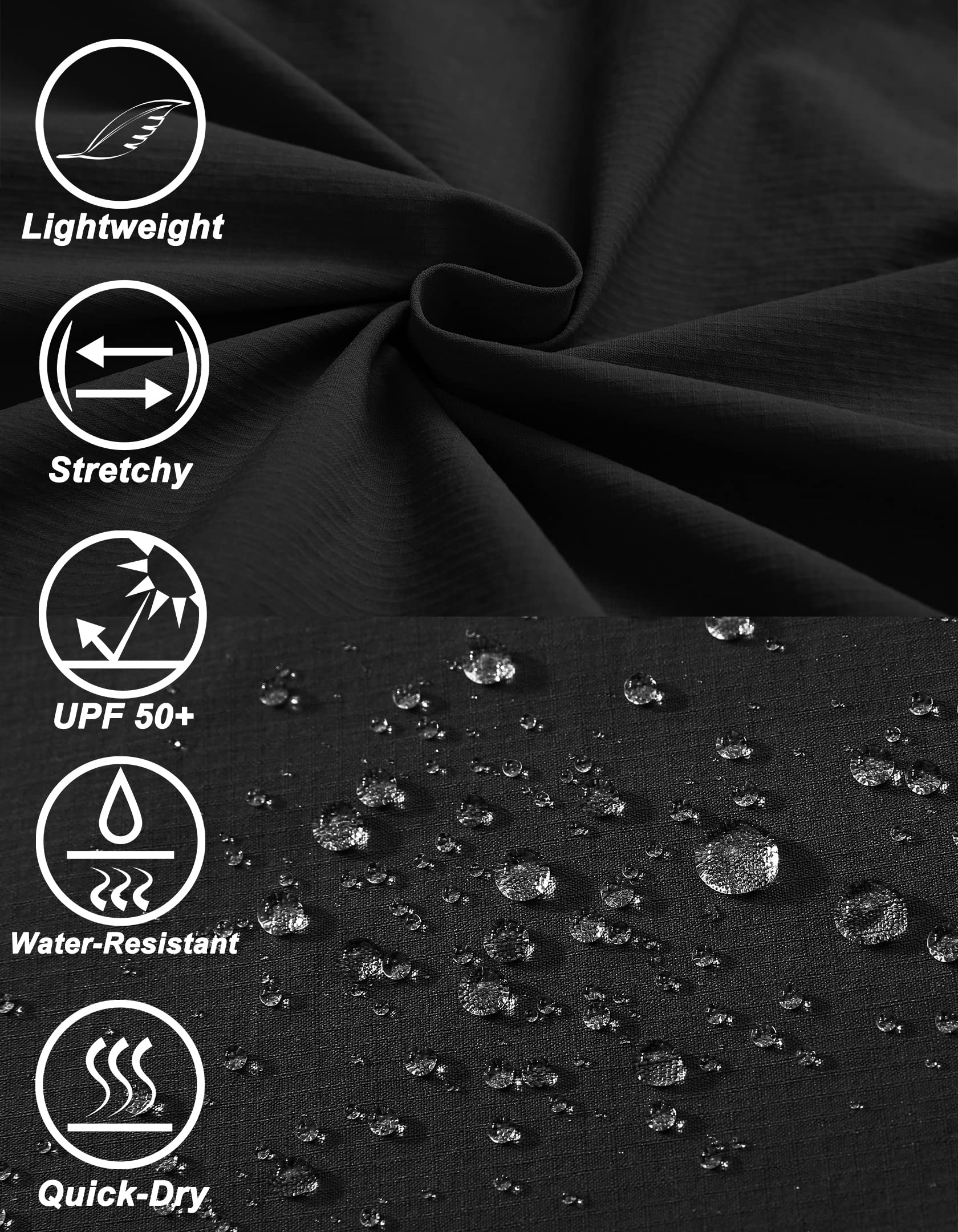 Men's Quick-Dry Hiking Cargo Pants - Water Resistant Lightweight Outdoor Work Pants with Breathable Fabric & Zipper Pockets - Perfect for Mountain Climbing, Camping and Outdoor Adventures