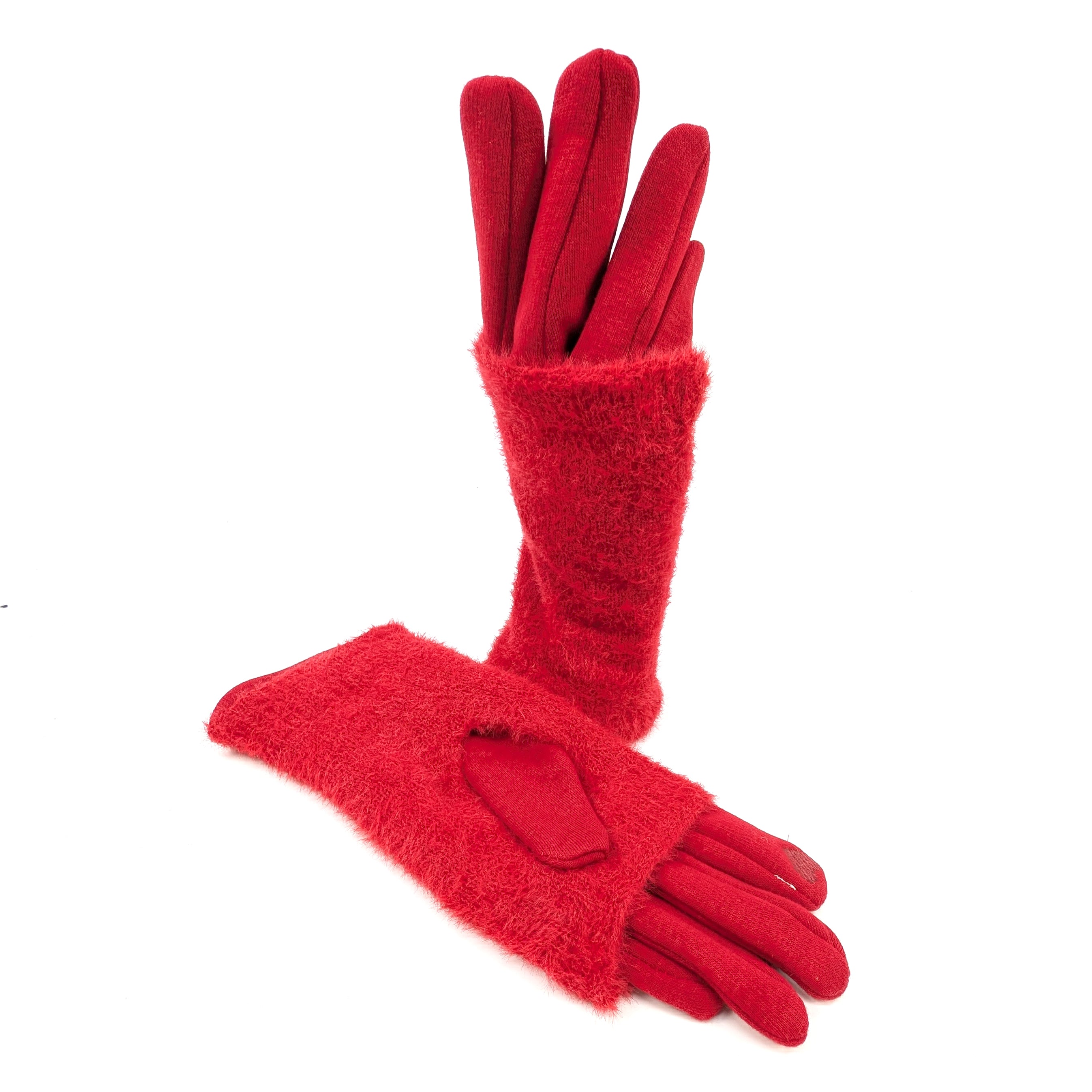 Scarlet Faux Fur Convertible Gloves - Warm & Stylish Winter Accessories for Women - Perfect for Outdoor Activities, Skiing, and Cold Weather Fashion