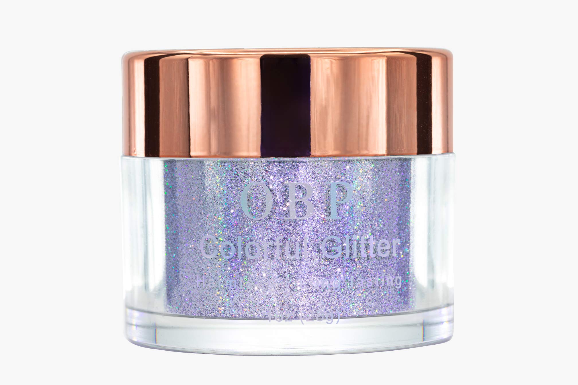 OBP Fine Holographic Chunky Nail Glitter - 12 Color Holo Cosmetic Nail Pigment Powder for Nail Art, Makeup & DIY Decoration (Shiny Silver) | Perfect for Salon, Home Manicure & Party Nail Designs
