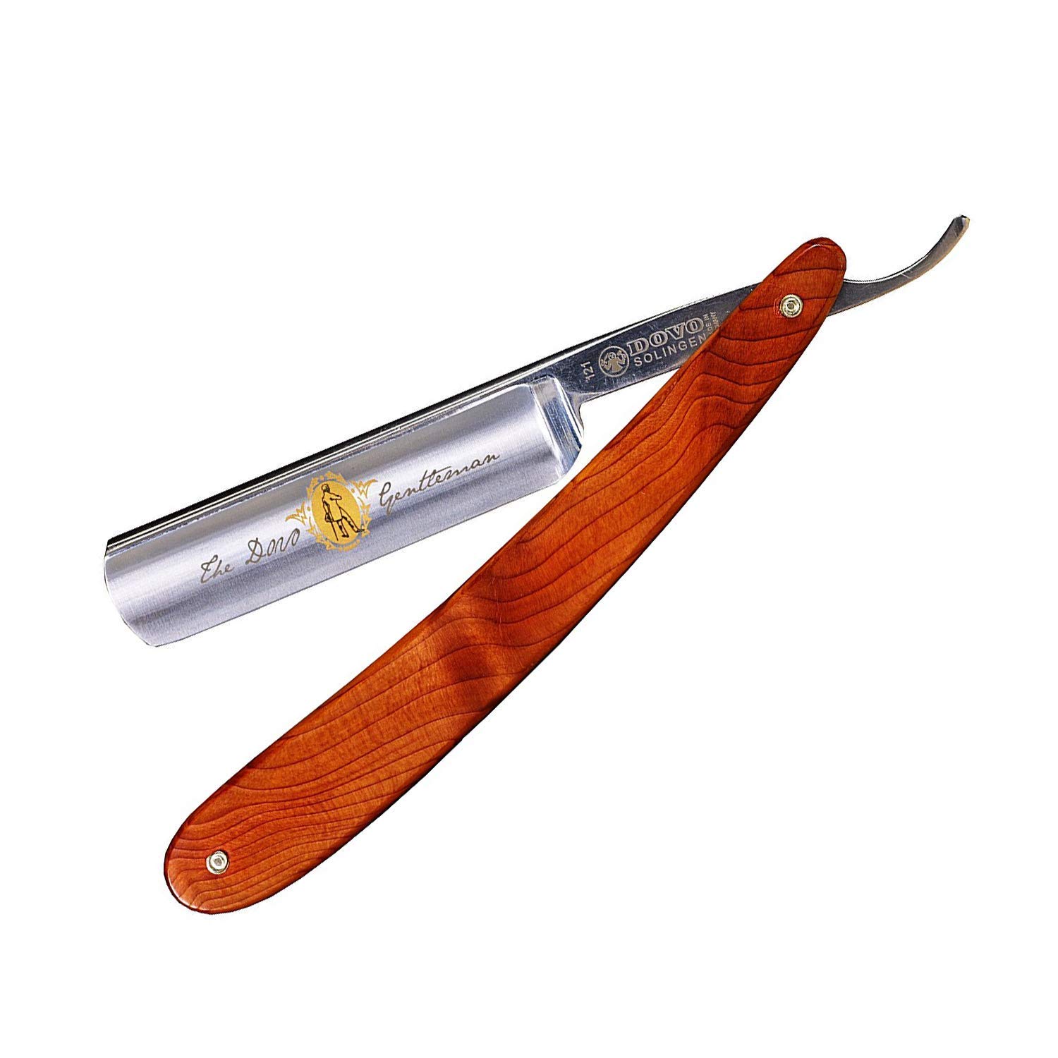 DOVO Gentleman Straight Razor with Yew Wood Handle - Premium Shaving Razor for Men - Perfect for Barbershops & Home Grooming