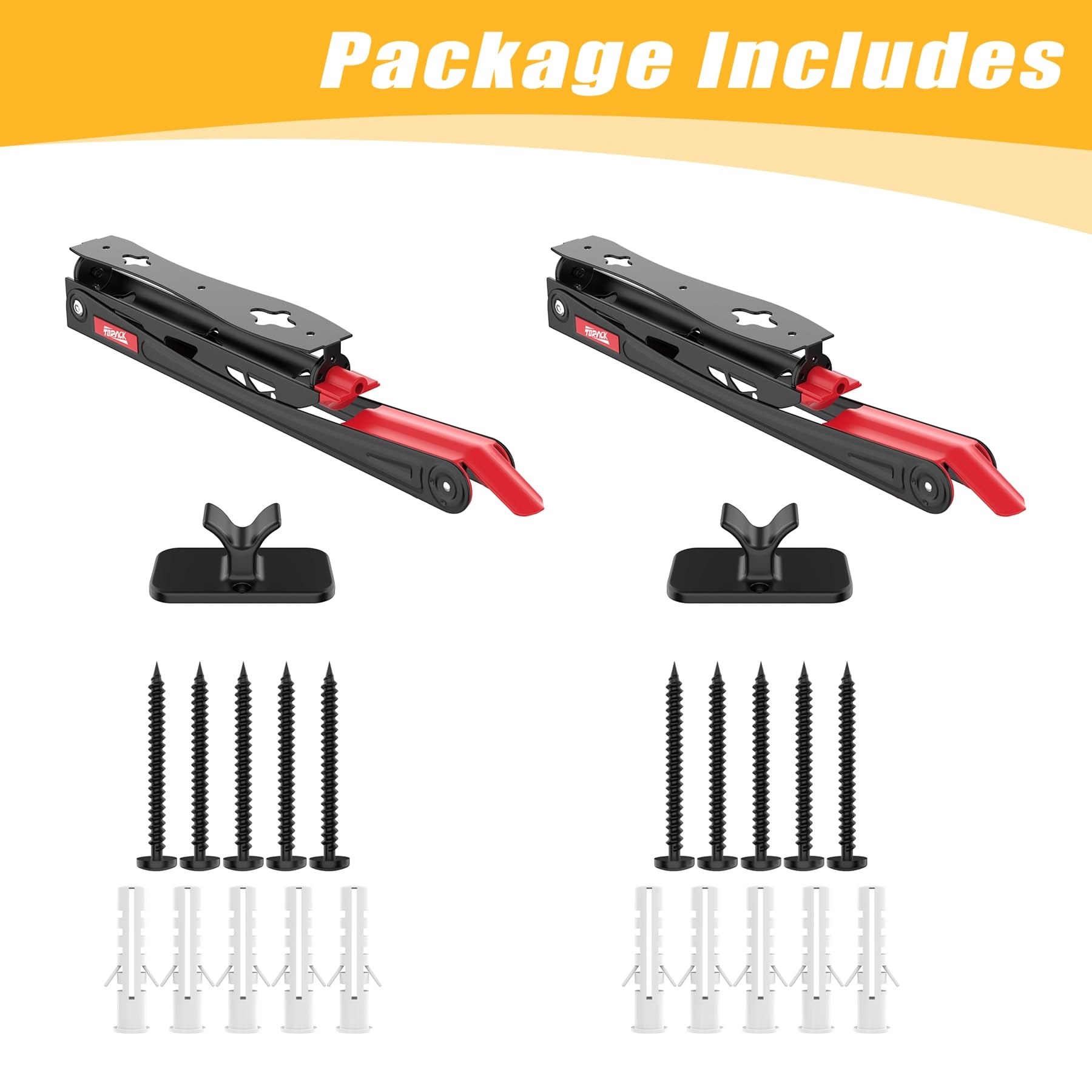 TORACK BIKEPAL Space Saving Wall Mounted Swivel Bike Racks - Vertical Bike Wall Hangers for Garage, Home & Apartment Storage (2 Pack) - Perfect for Indoor Cycling Equipment Organization & Small Space Solutions