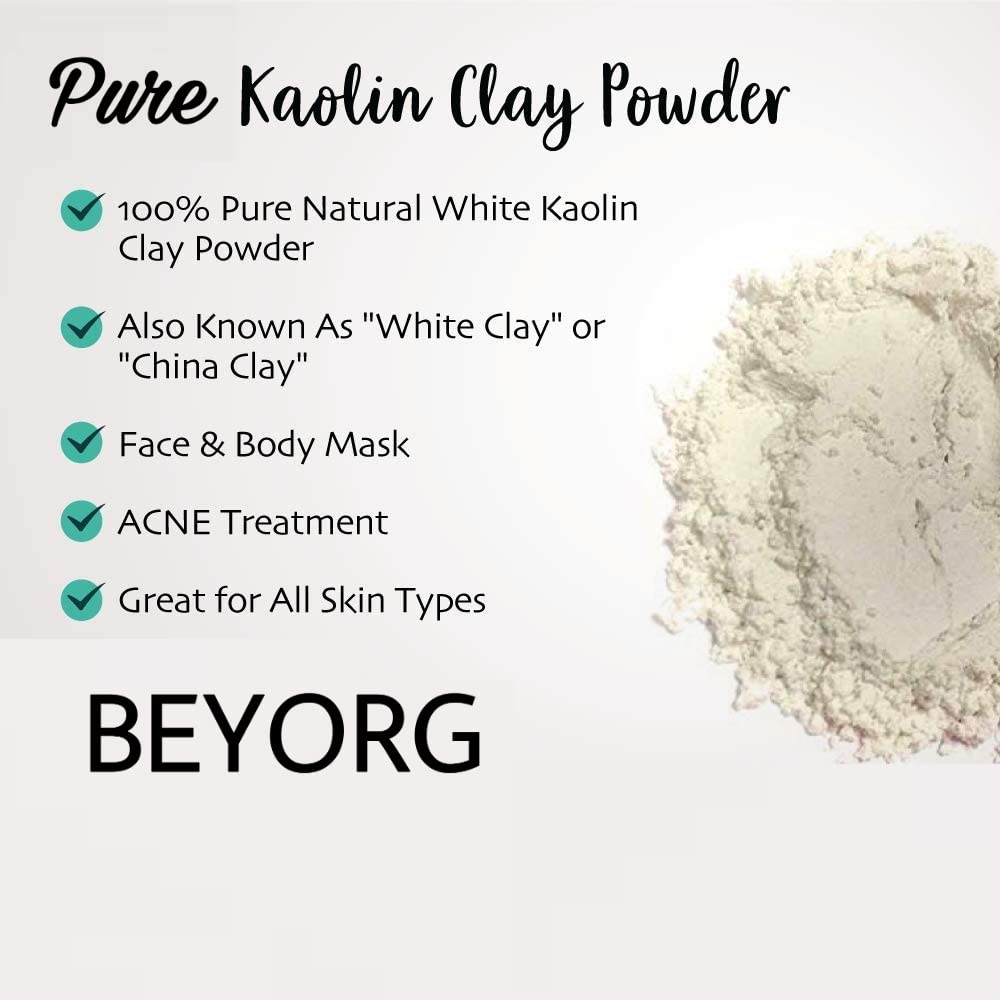 Kaolin Clay & Indigo Powder for Glossy Shiny Hair - Anti Dandruff & Hair Growth Treatment - 200g Natural Hair Care - Perfect for Deep Conditioning & Scalp Treatment at Home