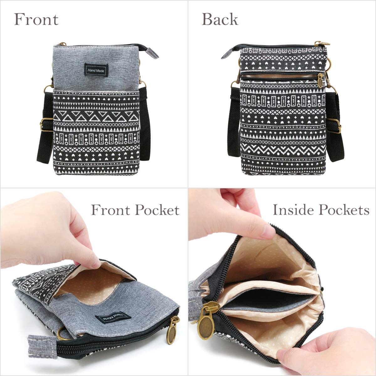 Bowbear Small Crossbody Phone Purse for Women - Stylish & Compact Cellphone Holder Bag with Adjustable Strap - Perfect for Travel, Shopping, and Everyday Use
