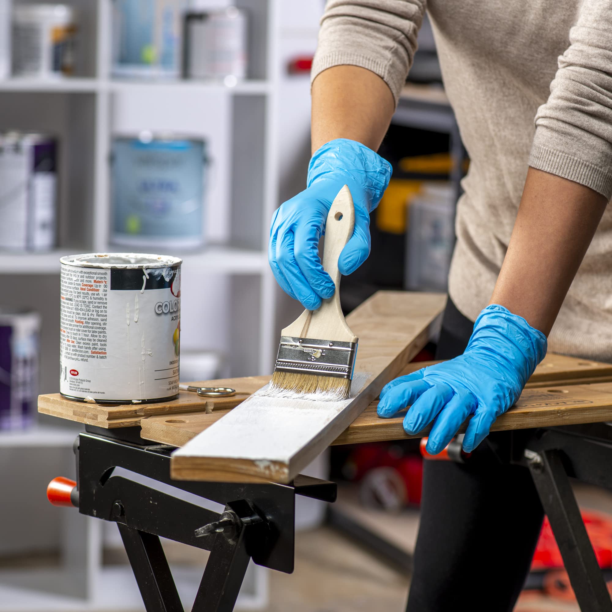 **Disposable Plastic Gloves - Non-Sterile, Powder & Latex Free, Comfy Package Synthetic Vinyl Blend - Ideal for Food Handling, Cleaning & Medical Use**