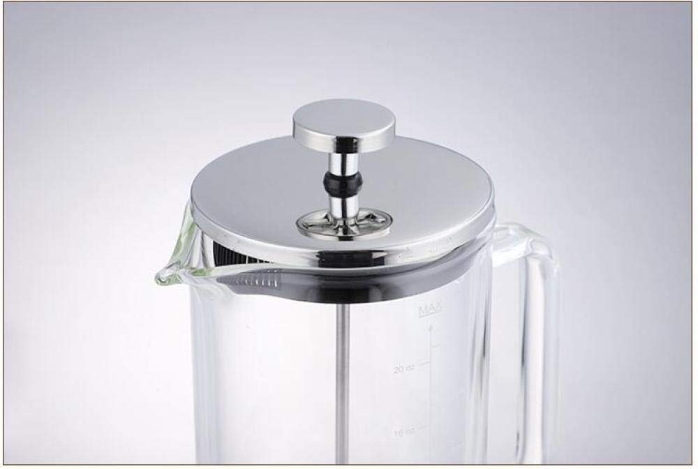 Double Wall Heat-Resistant Glass French Press Coffee Maker - 600ML Hand Press Filter for Rich Brewing - Perfect for Home, Office & Camping Coffee Lovers