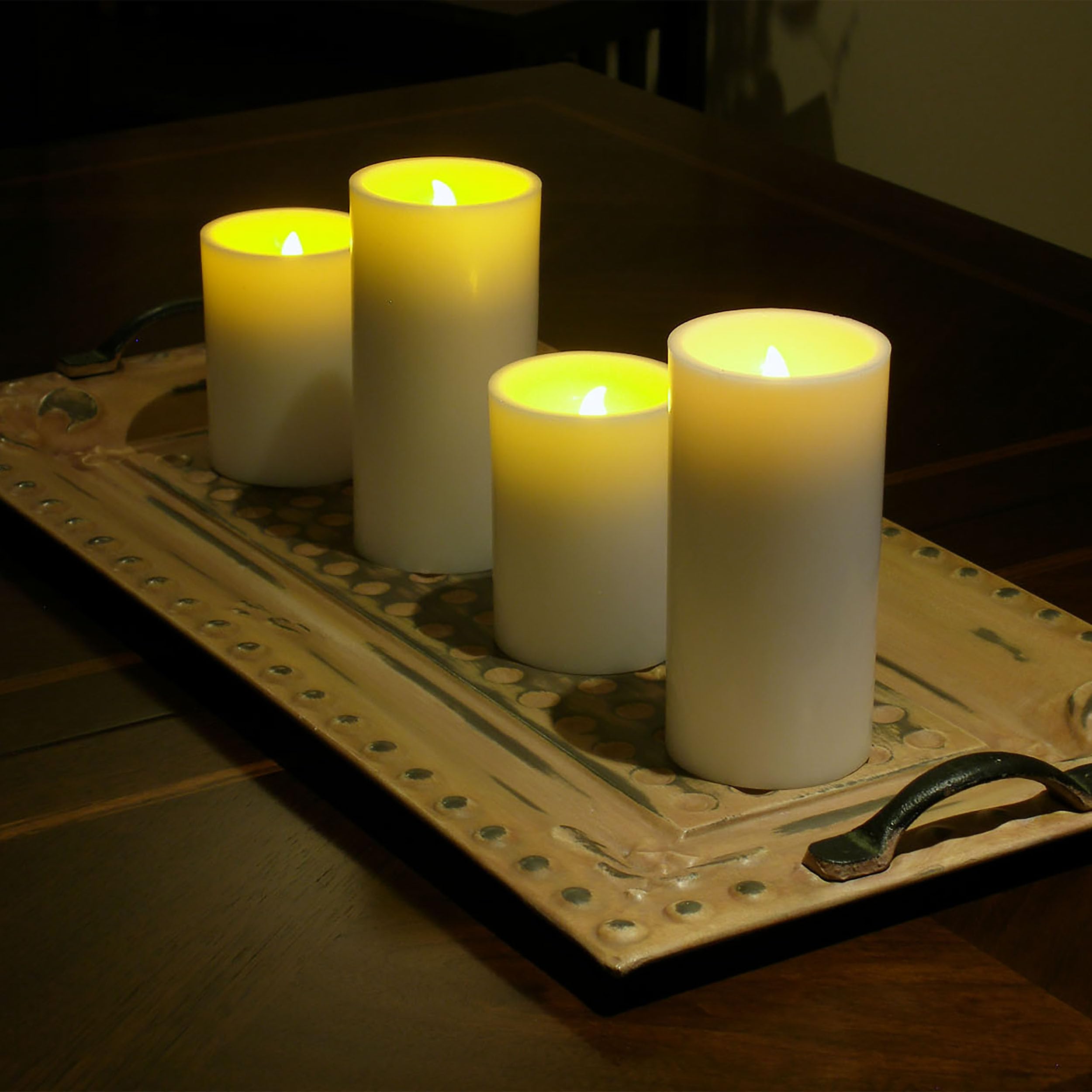 Real Wax Flameless LED Pillar Candles - Ivory Battery Operated Candles with 4/8 Hour Timer & Flickering Flame Effect (3x6 Inch) - Perfect for Home Decor, Weddings, Romantic Dinners and Holiday Centerpieces