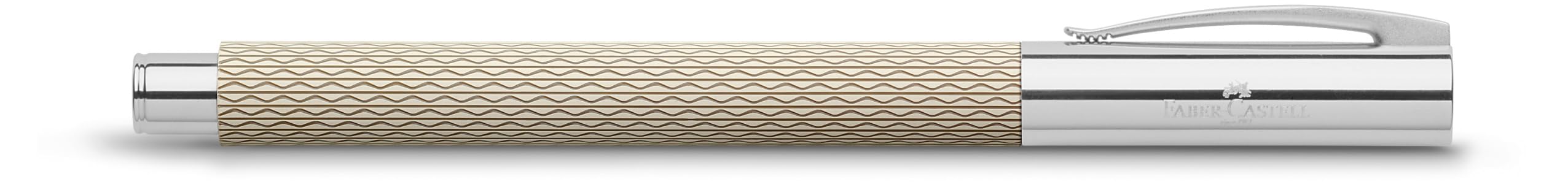 Faber-Castell Ambition OpArt 149620 Fountain Pen - Medium White Sand Nib with Gift Box - Premium Writing Instrument for Professionals, Students & Gift Giving