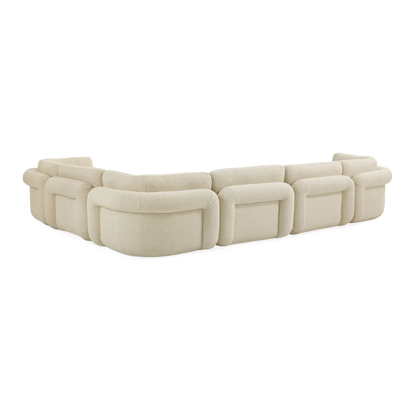 Pompidou 160 Modular Six-Piece Sectional Sofa Set - Modern L-Shaped Living Room Couch for Home, Apartment & Office Lounge