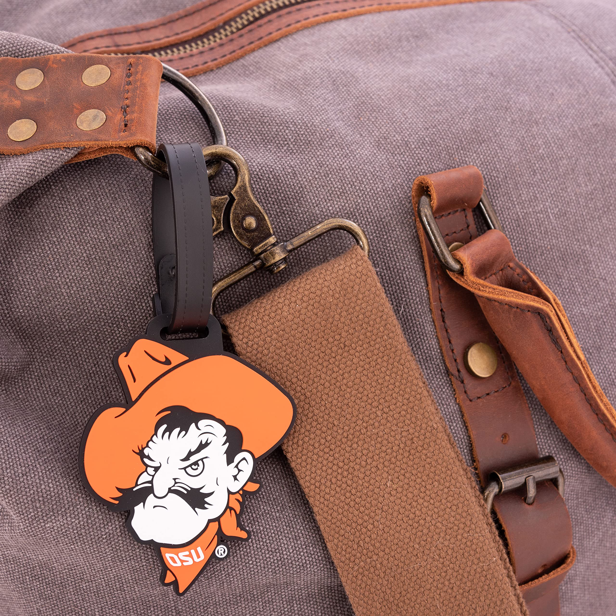 Oklahoma State University OSU Cowboys PVC Luggage Tag - Desert Cactus Design A | Durable Travel Bag Tag for Suitcases, Backpacks & College Accessories