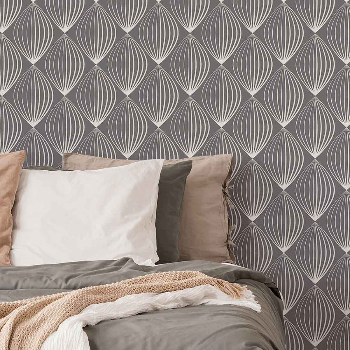 Grey Balloon Peel and Stick Removable Wallpaper 8201 - Self-Adhesive Decorative Wall Covering for Bedroom, Nursery, and Home Decor