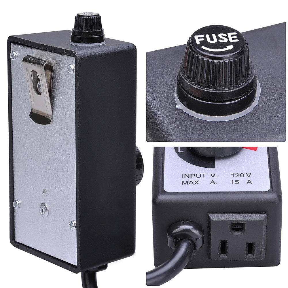 TheLAShop Max 1800W Hydroponic Inline Fan with 3-Speed Controller - High CFM Grow Tent Ventilation for Indoor Gardening & Greenhouse Air Circulation