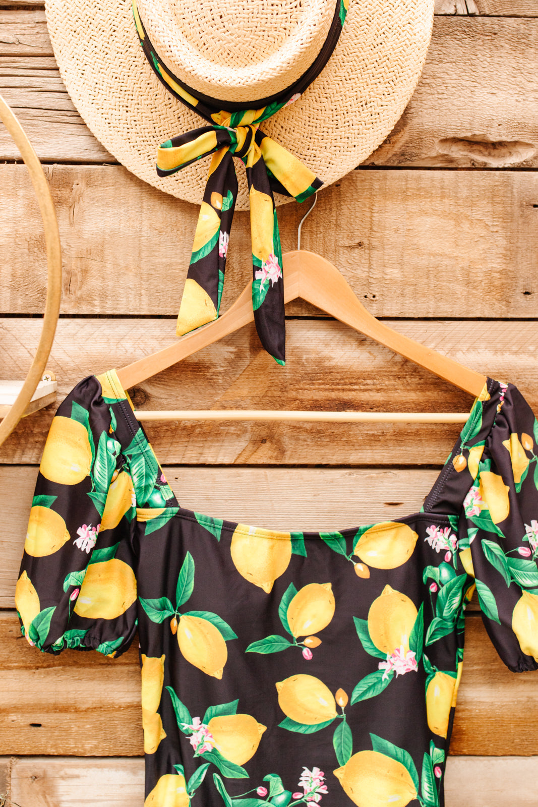 Lemon Drop Swimsuit - Women's One Piece Bathing Suit with Adjustable Straps & High Waist for Beach, Pool & Summer Vacations