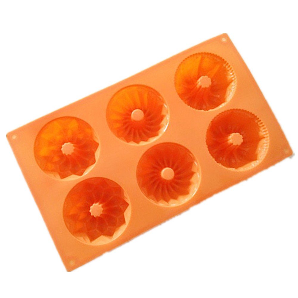 Allforhome 6-Piece Lily Gollum Halloween Pumpkin Silicone Baking Molds - Cupcake Pans, Muffin Cups & Soap Molds for DIY Cake Decorating, Bath Bombs & Halloween Party Treats